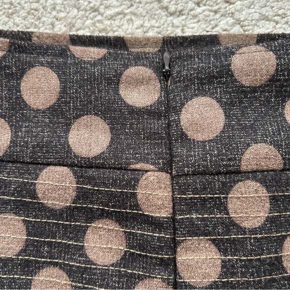 Polka Dot Pencil Skirt - Black and Brown - Picture 5 of 7